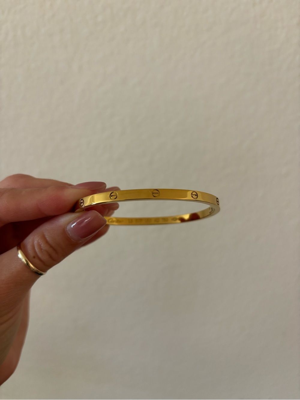 Gold Bangle Love Bracelet